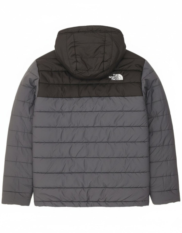 Jaqueta acolchoada The North Face Boys 11-12 anos grande bloco cinza