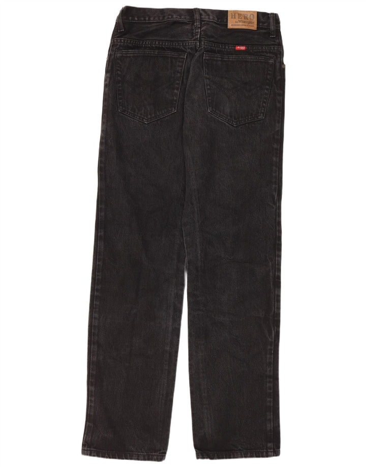 Wrangler Mens Hero Regular Straight Jeans W34 L34 Algodão Preto