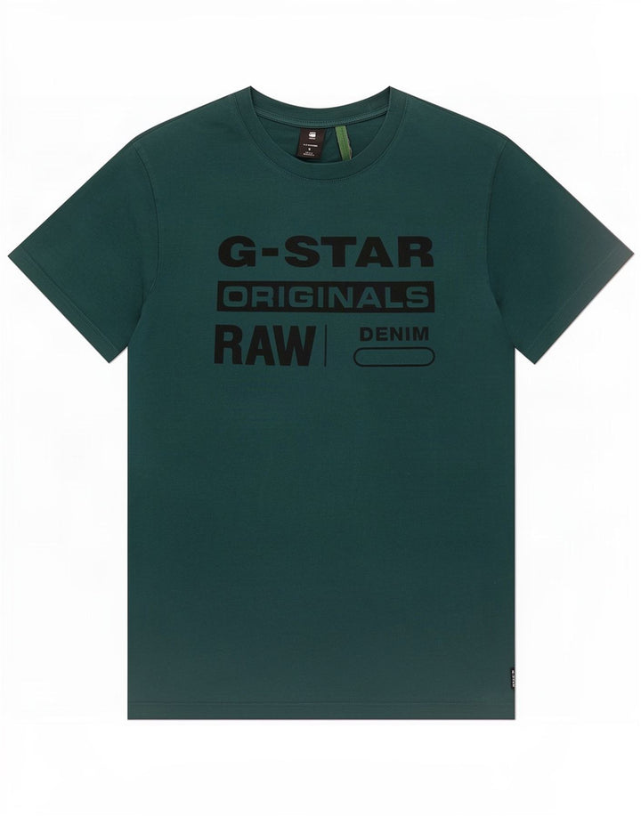 Camiseta gráfica masculina G-Star Top pequeno verde
