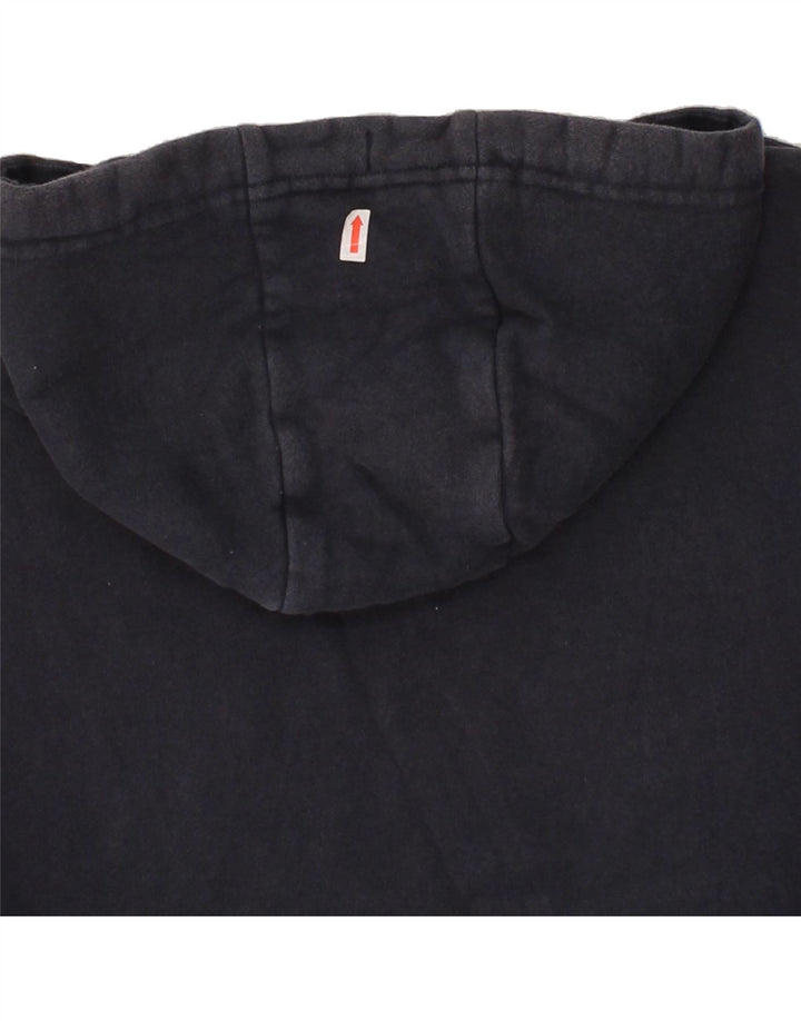 ELLESSE Mens Graphic Hoodie Jumper Small Navy Blue Cotton Vintage Ellesse and Second-Hand Ellesse from Messina Hembry 