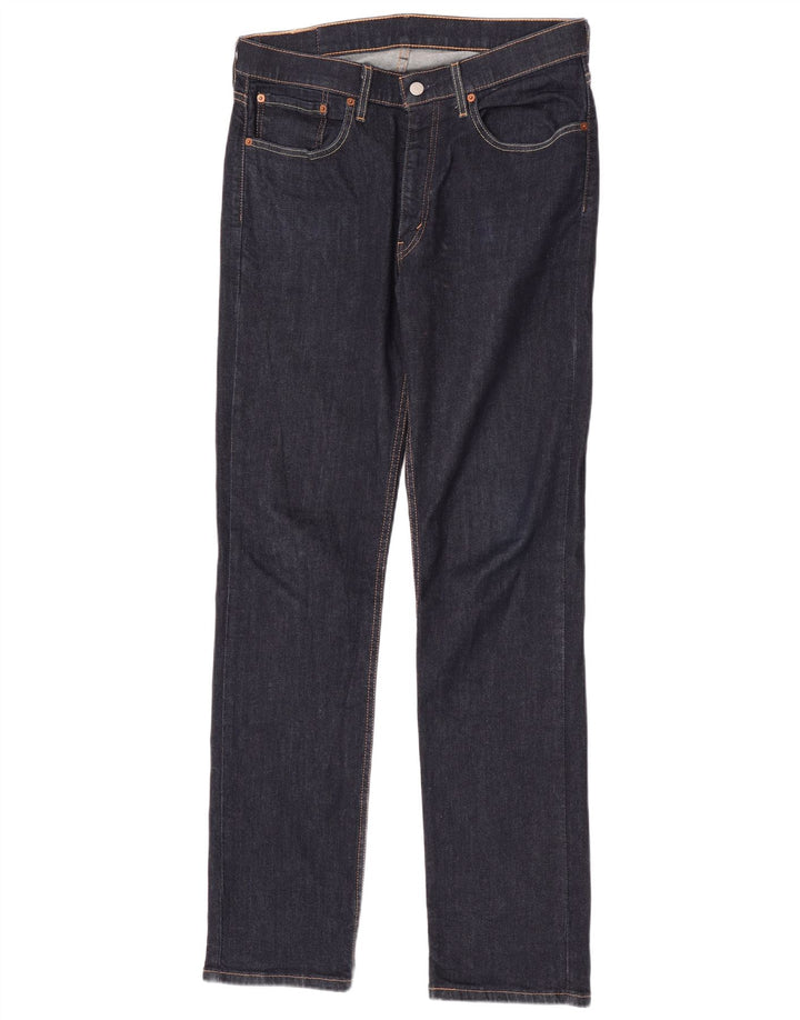 Levi's Masculino 514 Straight Jeans W34 L34 Azul Marinho Algodão