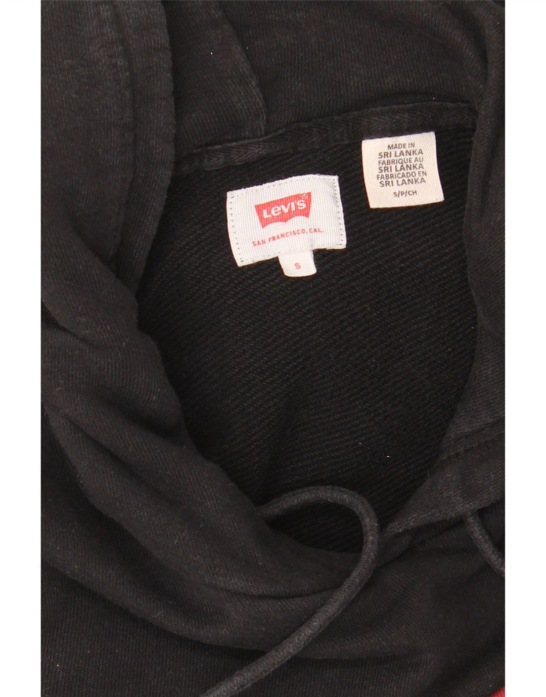 Moletom com capuz gráfico masculino LEVI'S pequeno preto algodão clássico