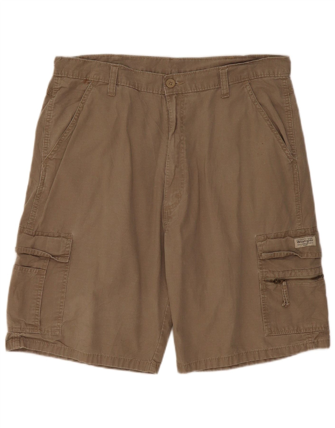Shorts cargo masculino Wrangler W36 grande algodão cáqui