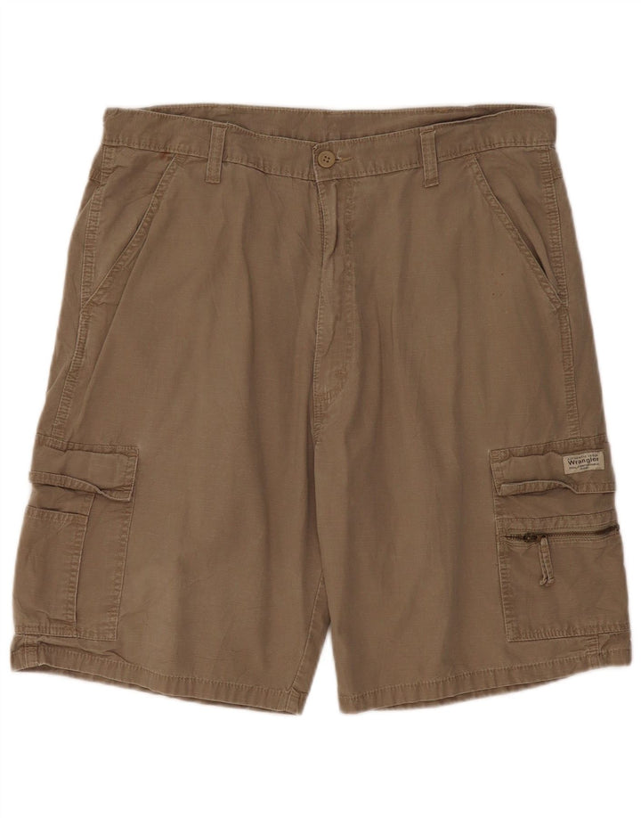 Shorts cargo masculino Wrangler W36 grande algodão cáqui