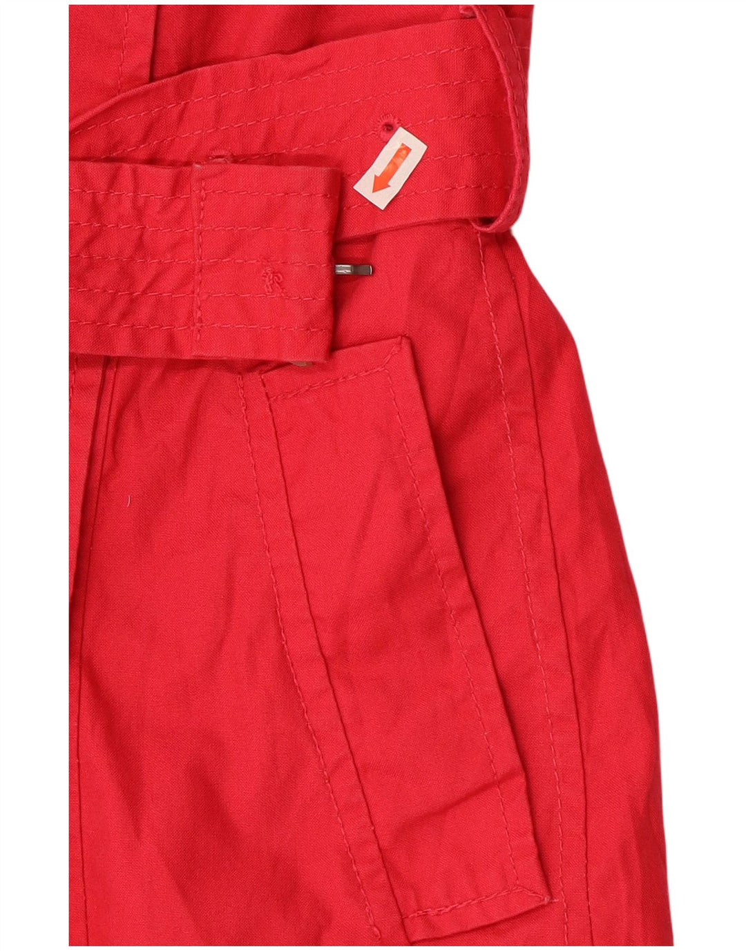 Trench Coat feminino BENETTON IT 40 pequeno algodão vermelho