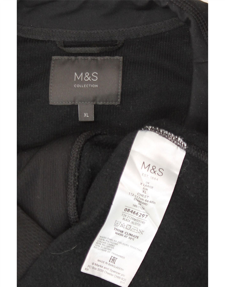 Colete masculino de lã Marks & Spencer UK 42 XL preto poliéster