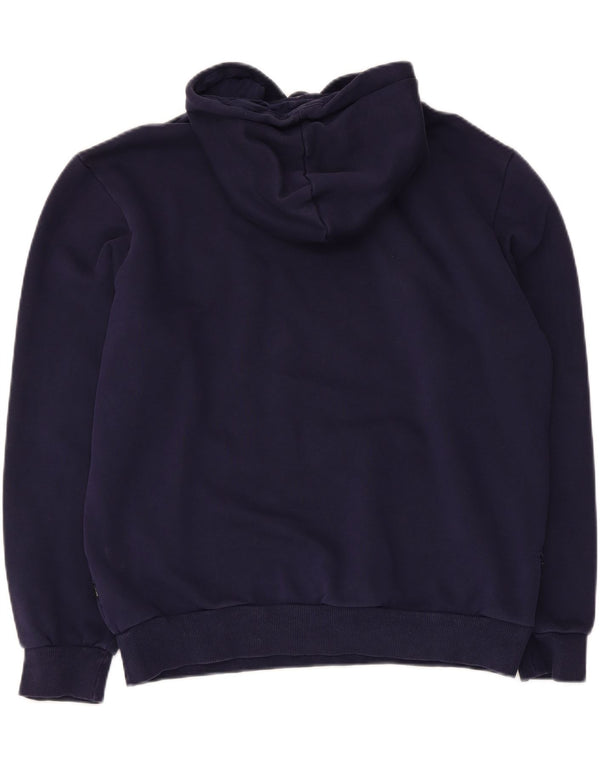 Puma Mens Graphic Hoodie Jumper Medium Navy Blue Cotton