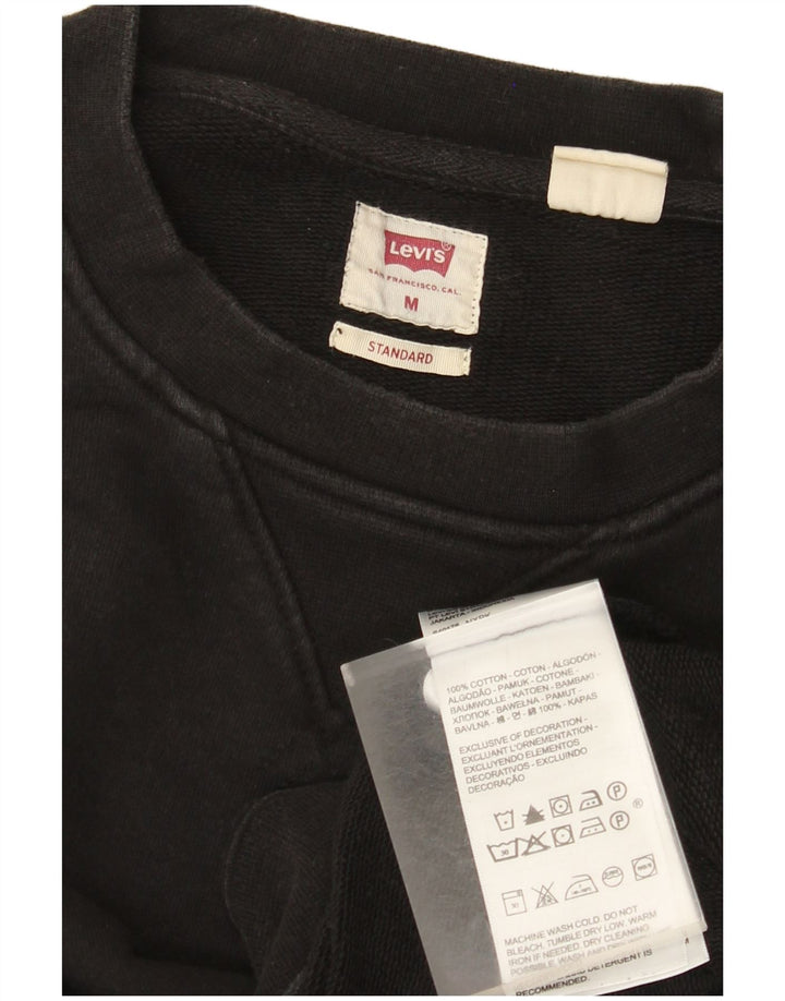 Levi's moletom masculino padrão jumper médio preto algodão