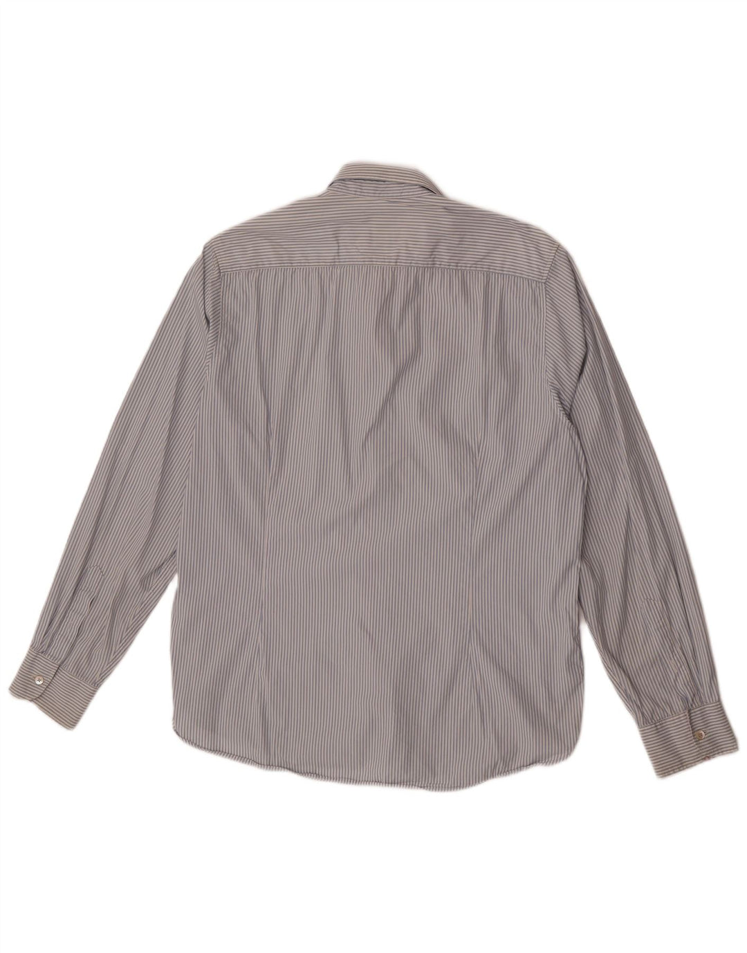 Camisa masculina Ted Baker tamanho 5 XL algodão listrado azul