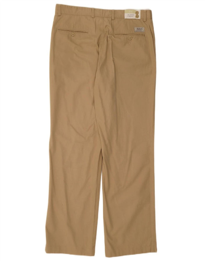 Calça chino reta masculina AVIREX W34 L31 algodão bege