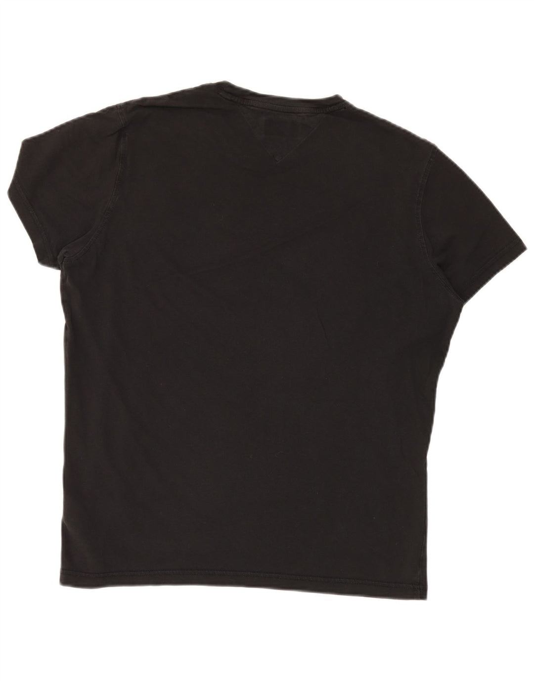 Camiseta masculina TOMMY HILFIGER de algodão preto médio