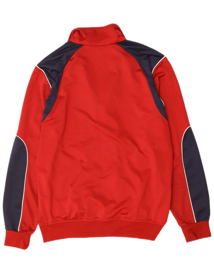 Kappa Mens Treino Top Jaqueta Grande Poliéster Colorblock Vermelho