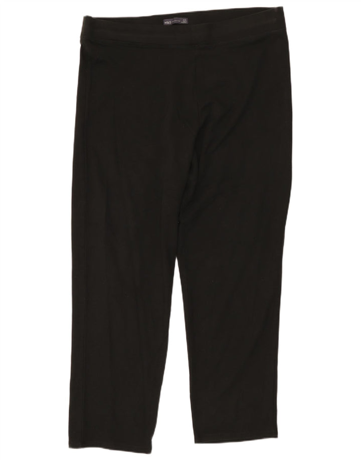 Leggings femininos Marks & Spencer UK 20 2XL algodão preto