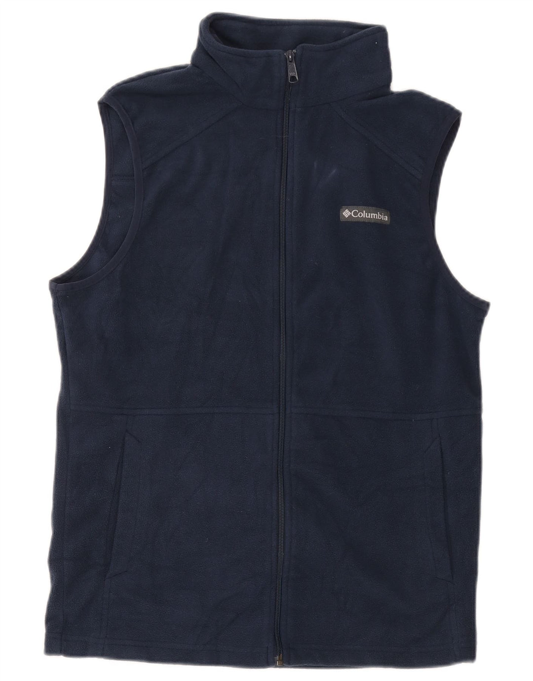 Columbia Mens Fleece Gilet UK 36 Pequeno Poliéster Azul Marinho