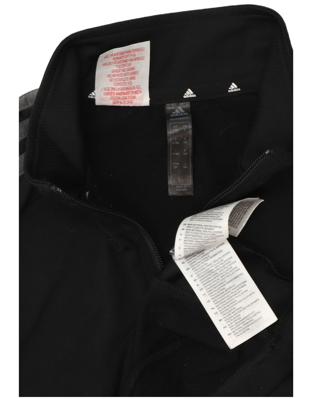 Adidas Meninos Aeroready Zip Neck Pullover Treino Top 9-10 Anos Preto