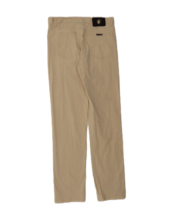TRUSSARDI Womens Straight Chino Trousers W34 L33 Beige Cotton Vintage Trussardi and Second-Hand Trussardi from Messina Hembry 