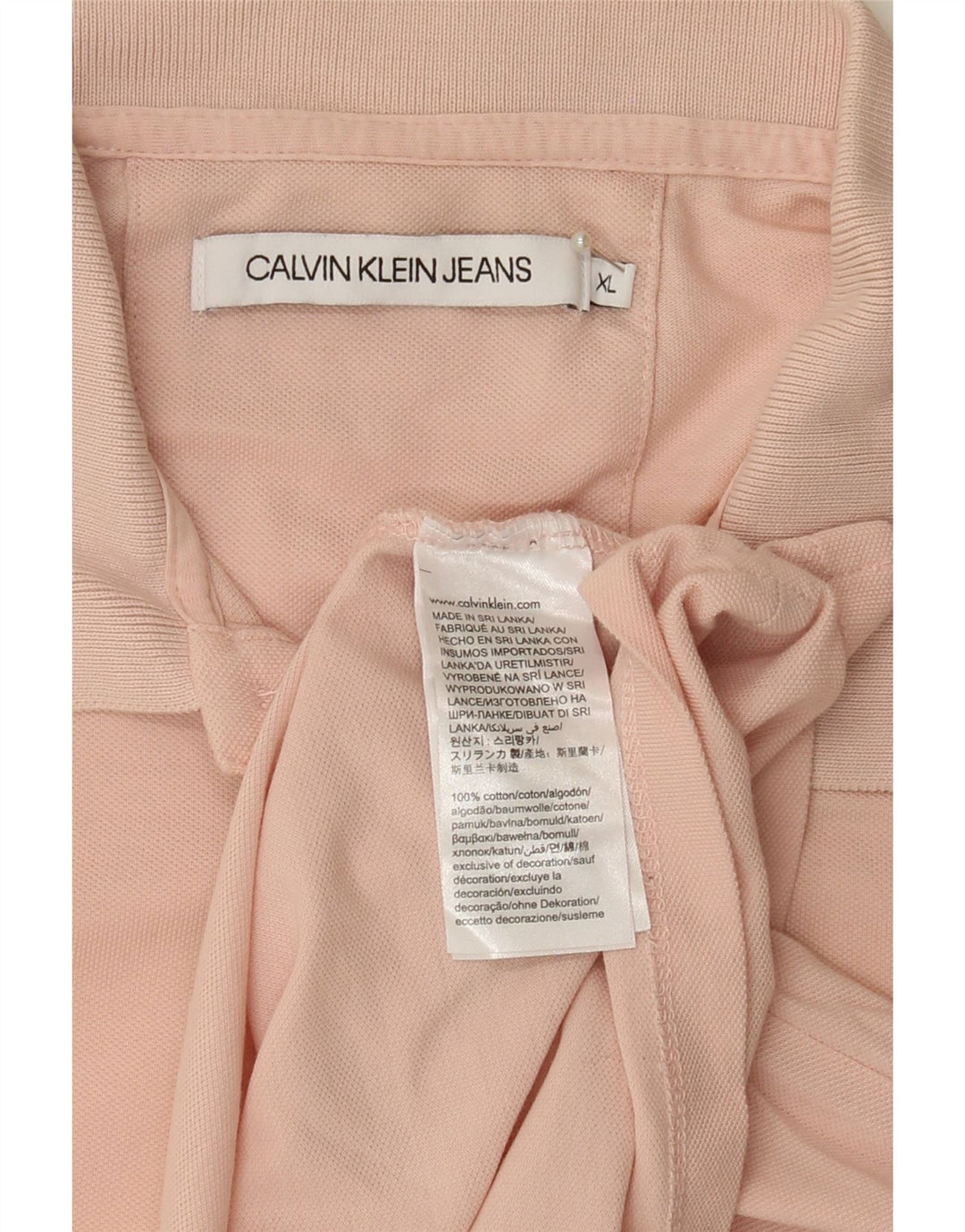 Camisa polo masculina CALVIN KLEIN JEANS XL algodão rosa