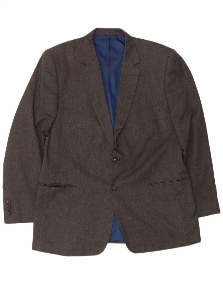 Jaqueta blazer masculina MARKS & SPENCER com 2 botões de ajuste regular Reino Unido 46 XL cinza