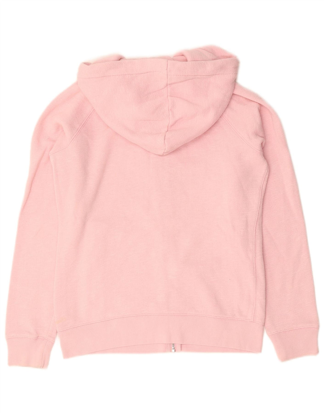 Jack Wills Suéter feminino com capuz e zíper Reino Unido 12 algodão rosa médio