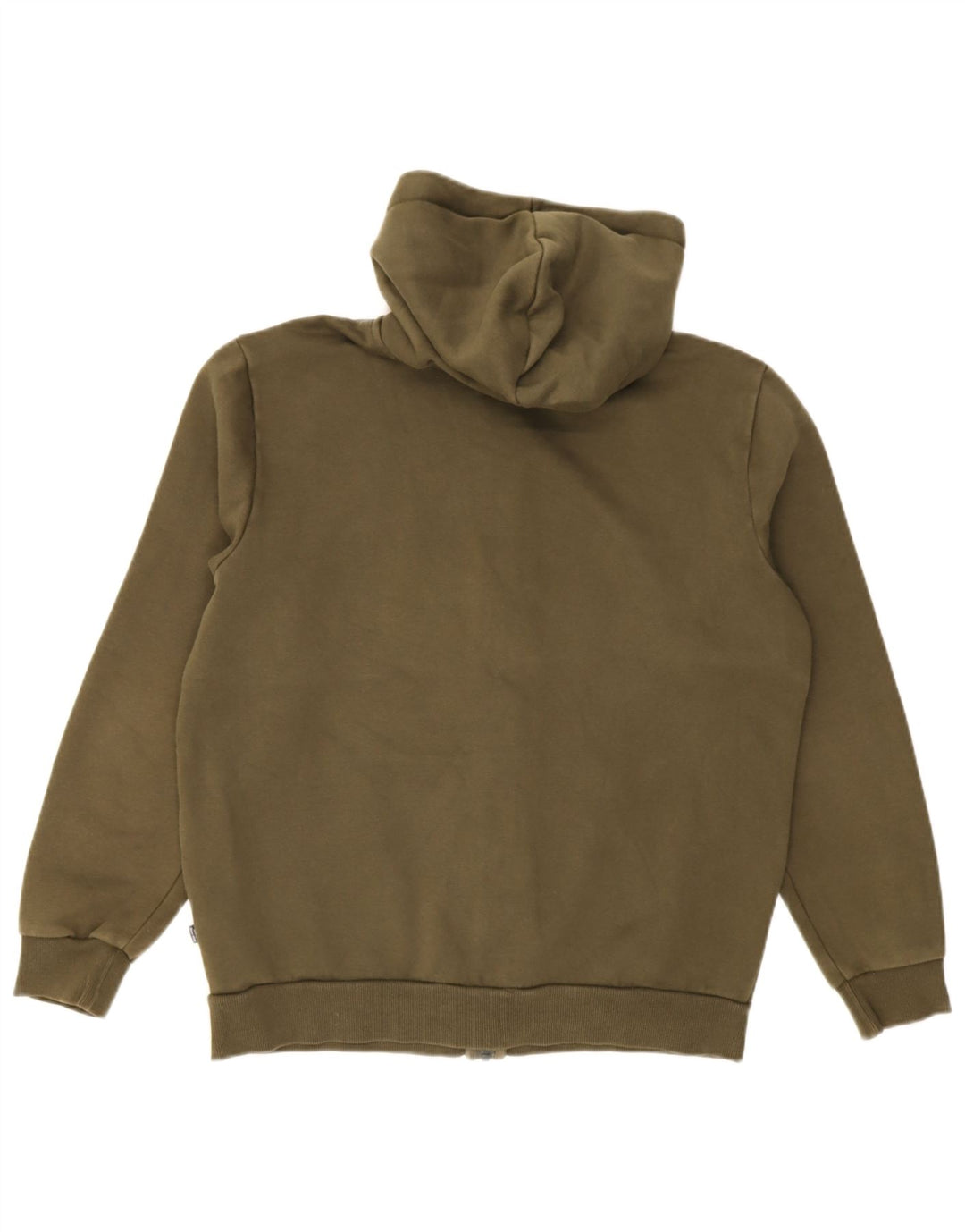 Suéter masculino Puma com capuz e zíper gráfico médio algodão cáqui