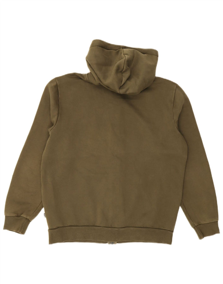 Suéter masculino Puma com capuz e zíper gráfico médio algodão cáqui