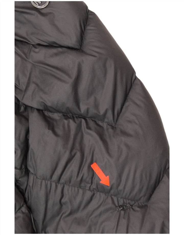 Casaco acolchoado com capuz feminino MICHAEL KORS UK 18 XL cinza nylon