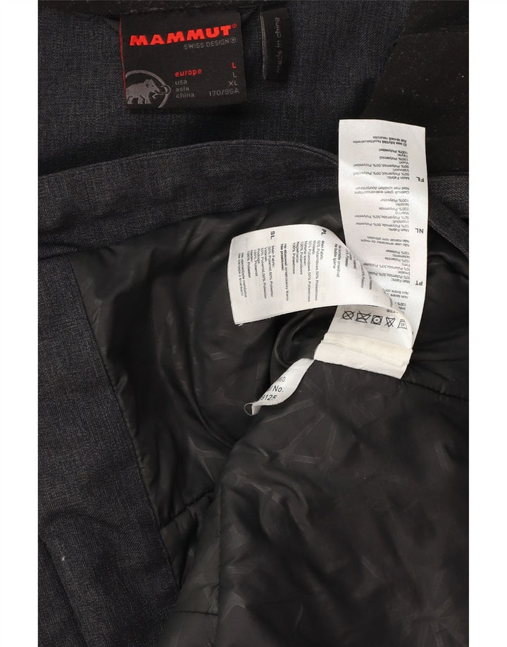 Casaco corta-vento feminino com capuz MAMMUT UK 16 poliéster cinza grande