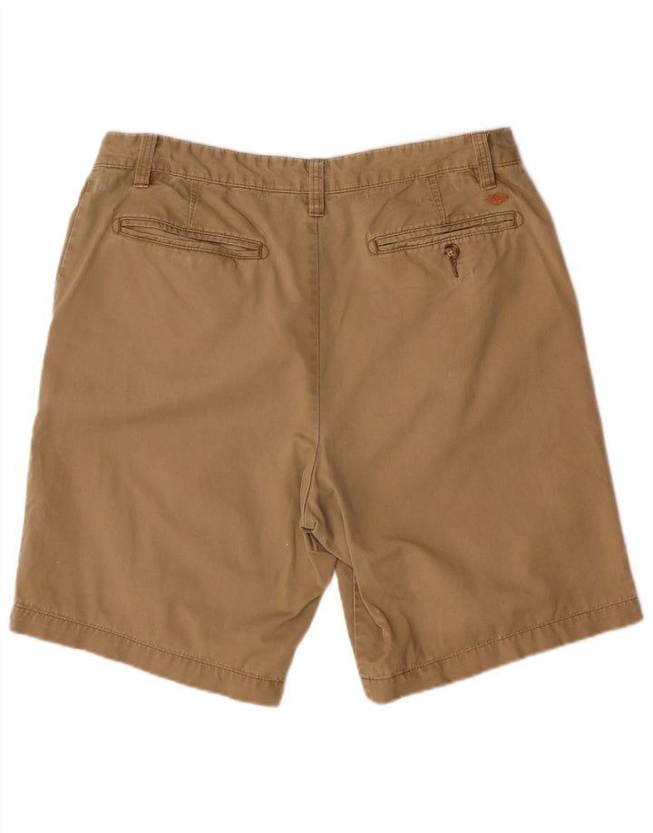 DOCKERS Masculino Pegged Chino Shorts W34 Grande Algodão Cáqui