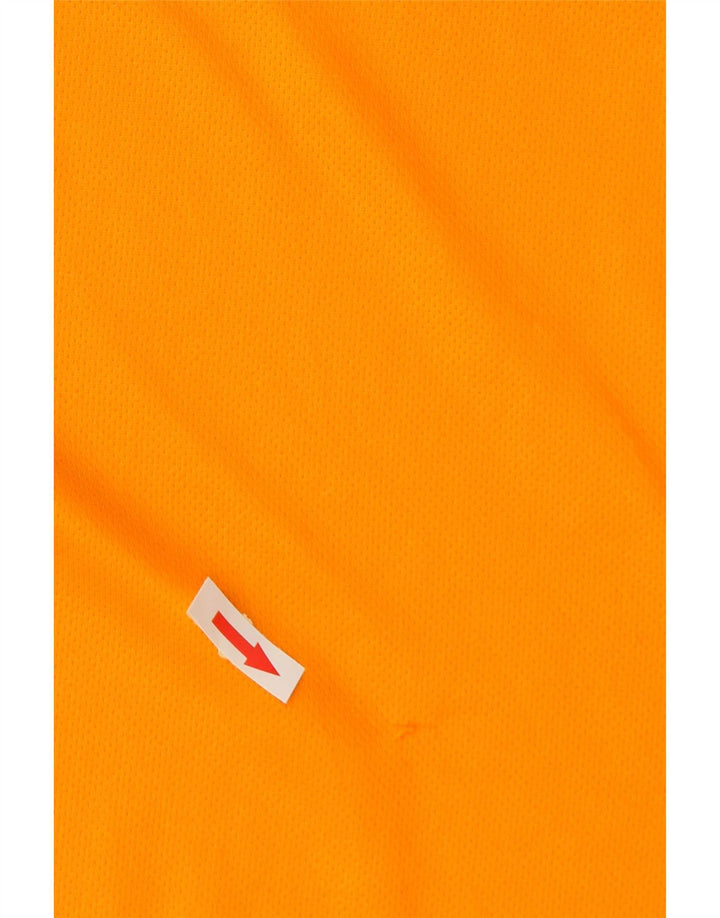 Adidas Mens Camiseta Top Médio Laranja Colorblock
