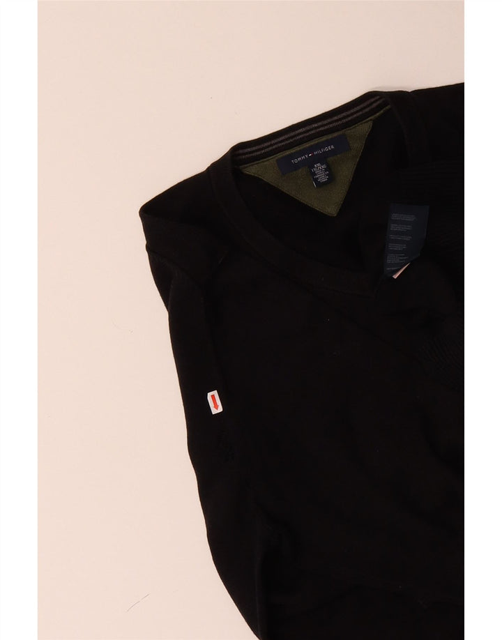 Suéter masculino TOMMY HILFIGER com decote em V 2XL preto