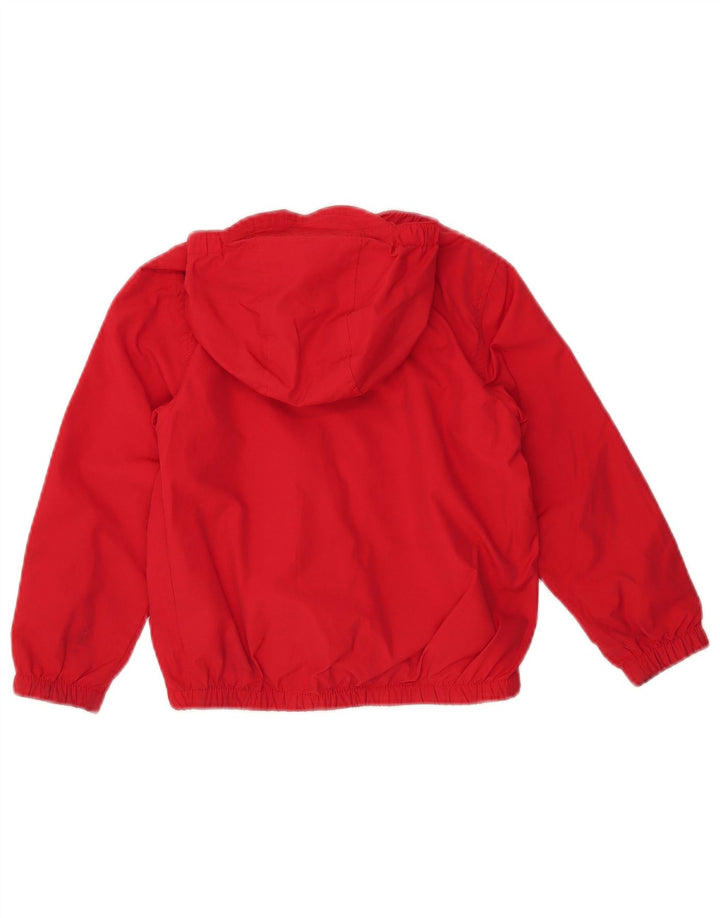 Jaqueta corta-vento com capuz para meninos Lyle & Scott 5-6 anos algodão vermelho