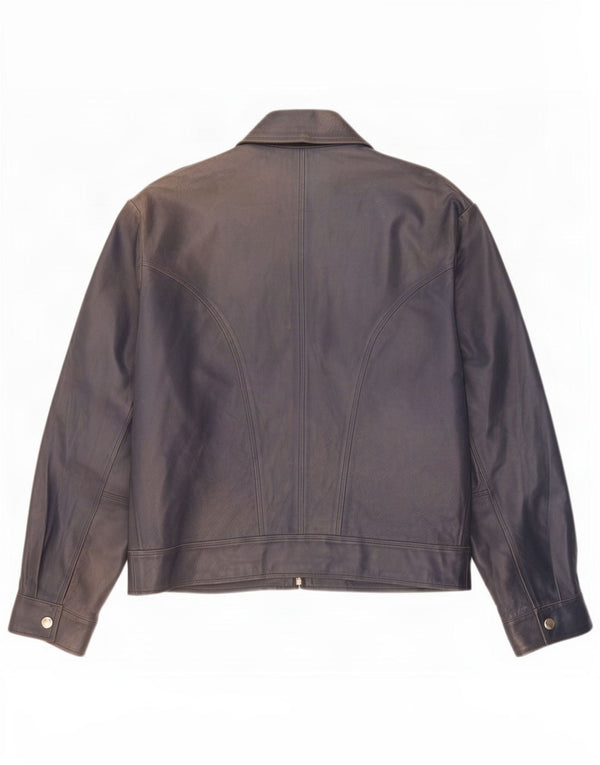 Jaqueta de couro masculina Kiros IT 52 XL azul marinho