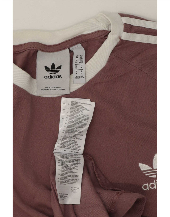 Adidas Mens Camiseta Top Médio Algodão Roxo