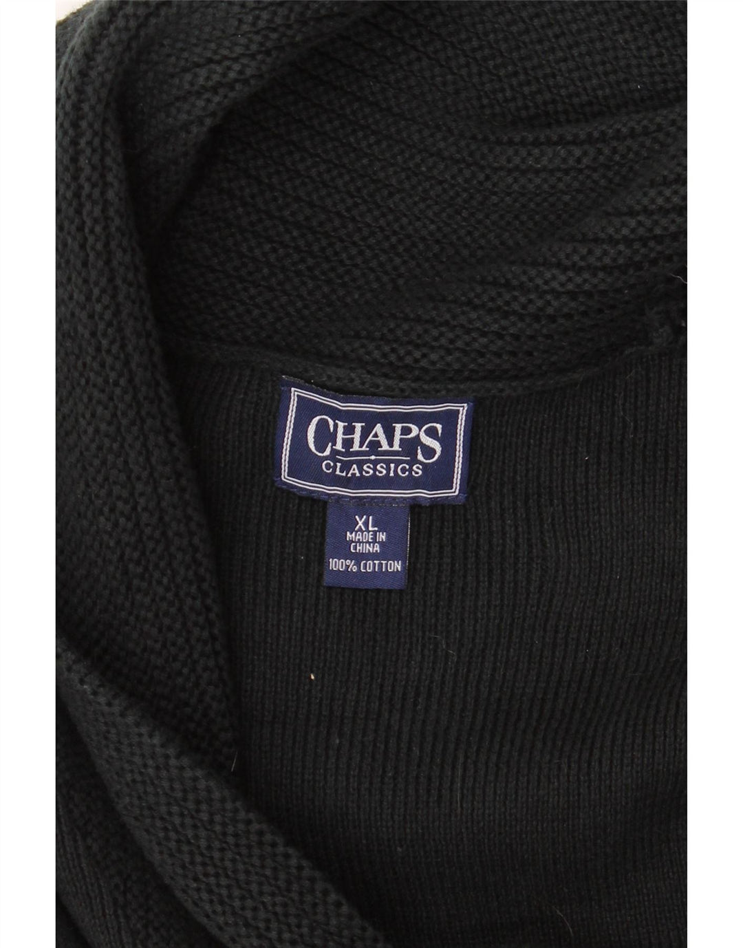 Suéter cardigã feminino CHAPS UK 18 XL algodão preto