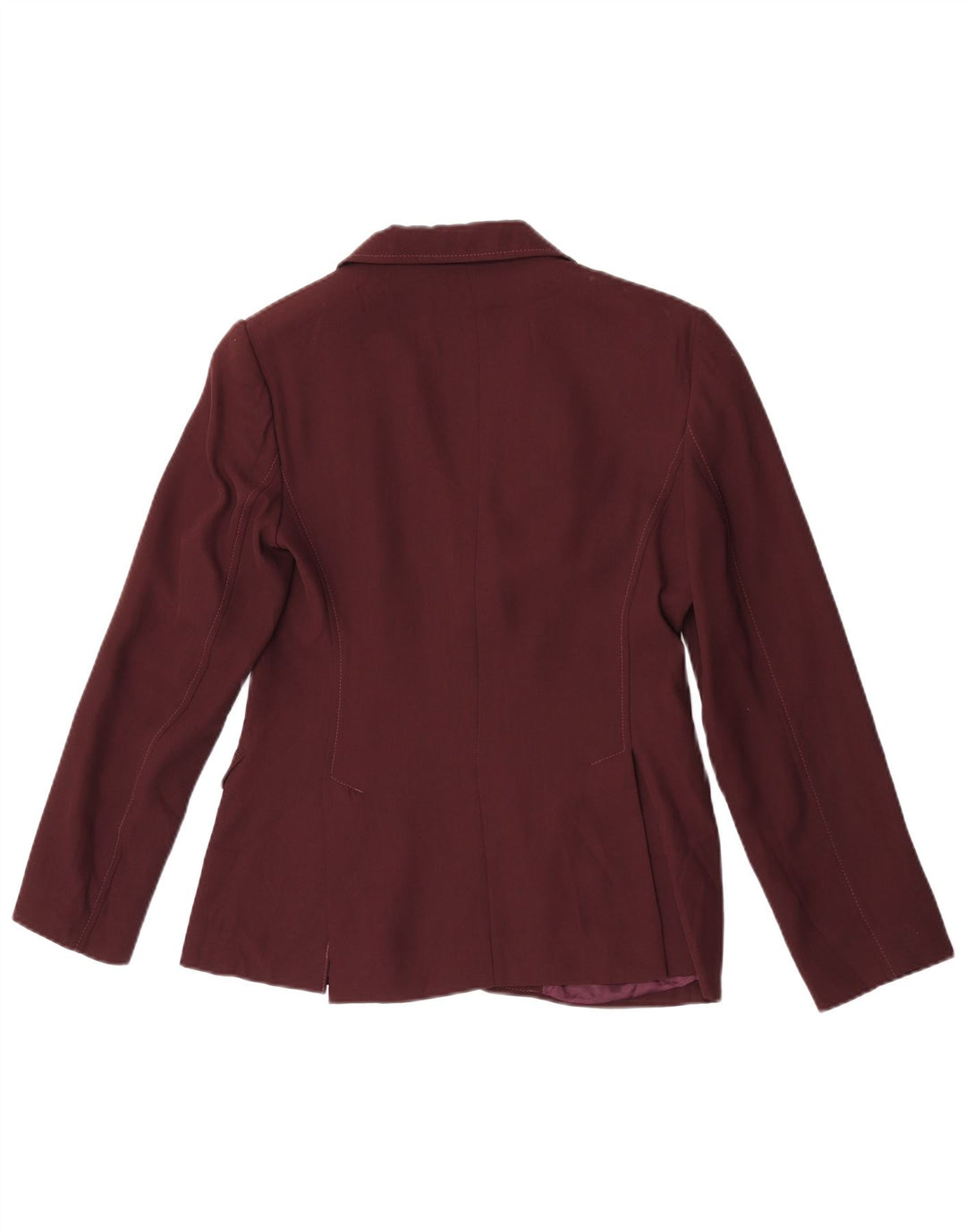 Jaqueta blazer feminina de 2 botões Benetton IT 42 Viscose Borgonha Média
