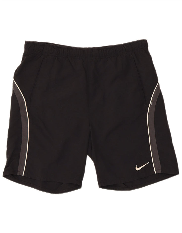 Shorts esportivos gráficos masculinos NIKE pequenos pretos de nylon