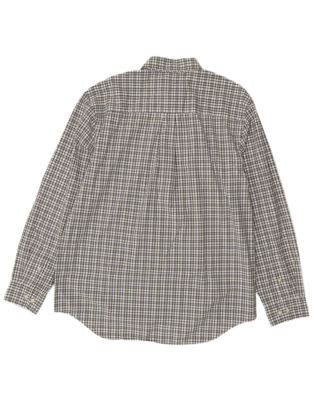 Camisa masculina Timberland grande algodão xadrez branco