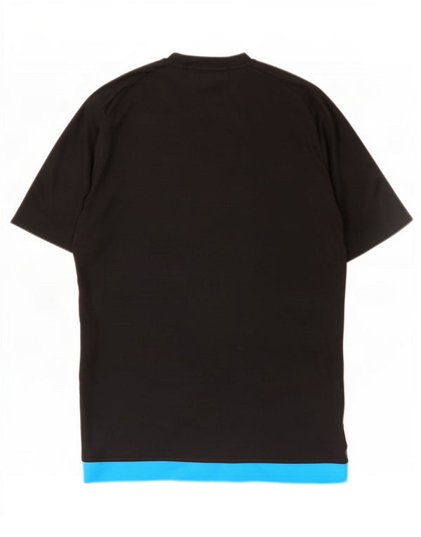 Adidas Mens Climalite Camiseta Top Pequeno Preto Colorblock Poliéster