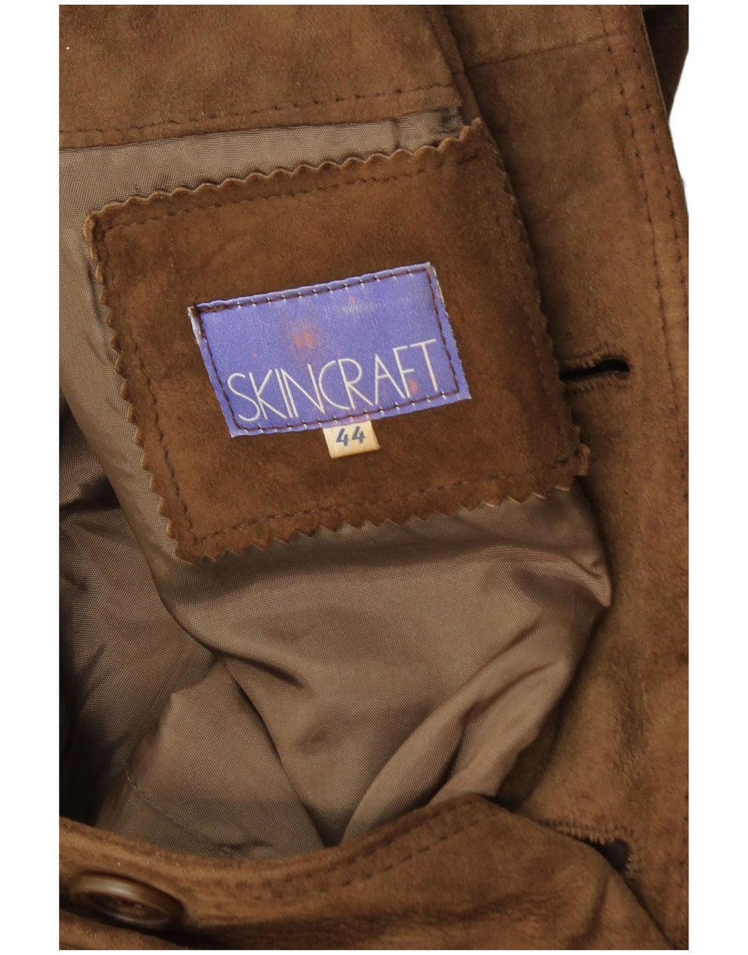 Jaqueta bomber masculina VINTAGE de camurça IT 44 XS marrom