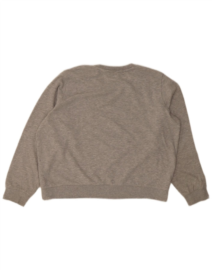 Suéter de moletom feminino oversized Marks & Spencer Reino Unido 18 XL cinza manchado