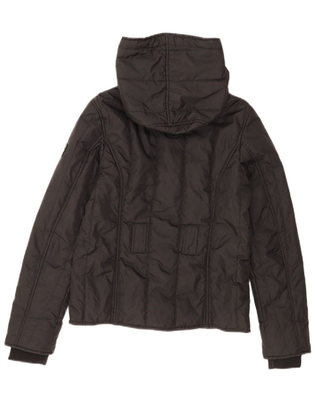 Jaqueta feminina acolchoada com capuz Refrigiwear UK 14 grande poliamida preta