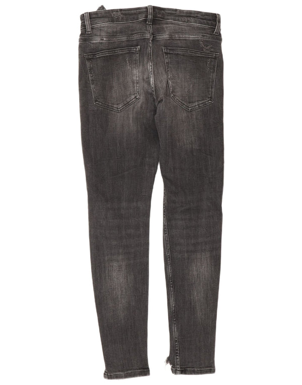 Zara Mens Jeans Skinny Distressed EU 40 Médio W31 L30 Algodão Cinza