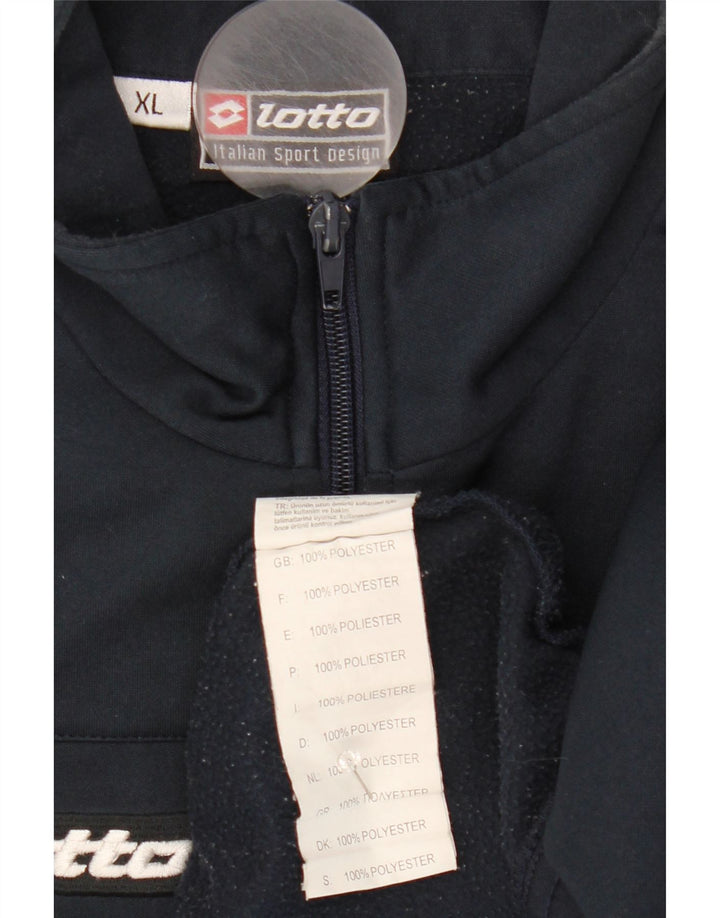 Suéter masculino Lotto com zíper e gola XL azul marinho poliéster
