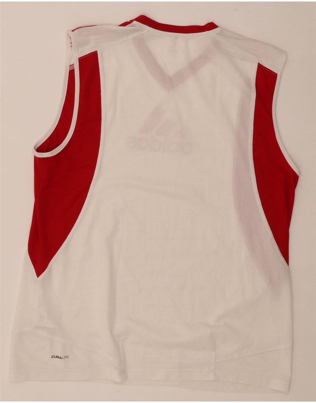 Adidas Mens Climalite Graphic Vest Top Médio Branco Colourblock Poliéster