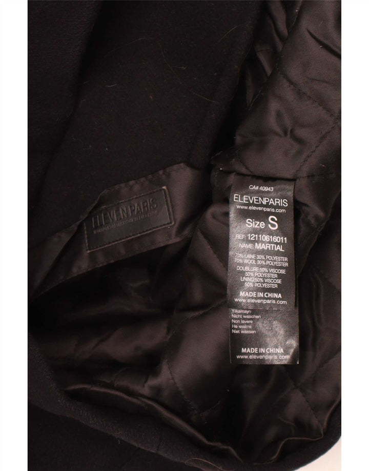 Eleven Paris Casaco Masculino Pea UK 36 Lã Preta Pequena