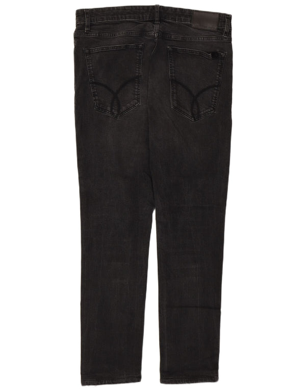 Calça jeans masculina Calvin Klein Tapered W33 L29 algodão cinza