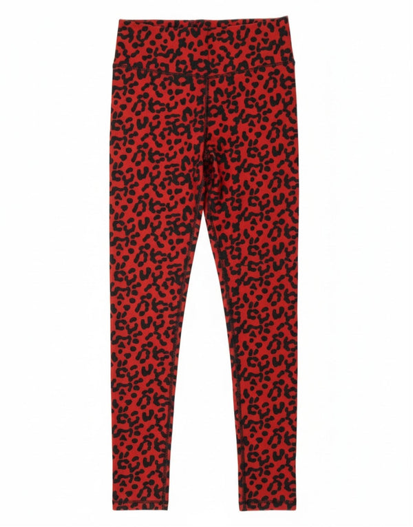 Leggings femininas Guess com estampa gráfica UK 14 poliéster vermelho grande com estampa animal