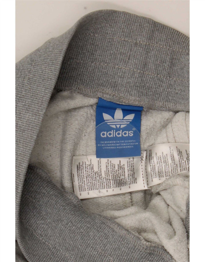 Calça de treino masculina Adidas Joggers cinza médio algodão colorblock