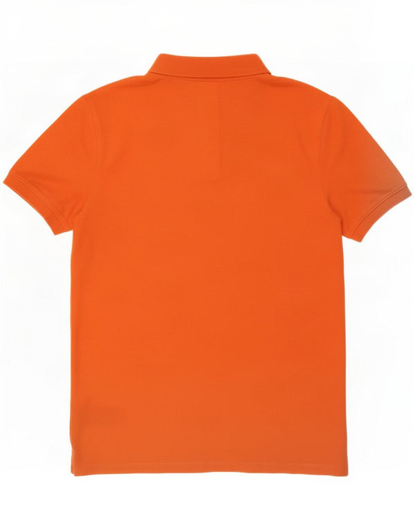 Timberland Mens Slim Fit Polo Shirt Large Orange Cotton