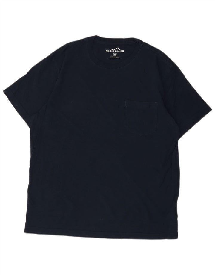 Camiseta masculina EDDIE BAUER Top médio algodão azul marinho